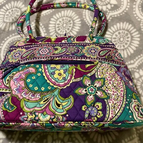 Vera Bradley Heather Pattern 2 bags!  Bowler bag (EUC) and Glenna - Picture 8 of 16
